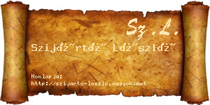 Szijártó László névjegykártya